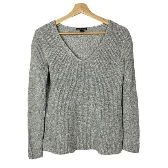 J. Crew Textured Gray V-Neck Pullover Sweater XS - Picture 1 of 6